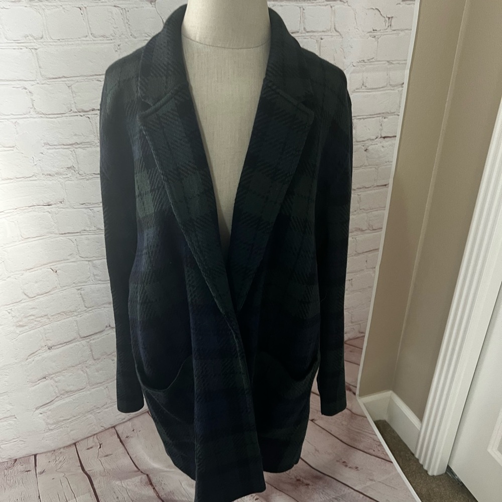 Plaid Women's Sweater Jacket